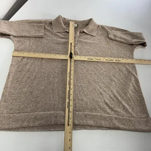 Tuckernuck Sweater Womens Large Clayton Collared Pullover Sleeve Tencel Linen - Picture 9 of 11